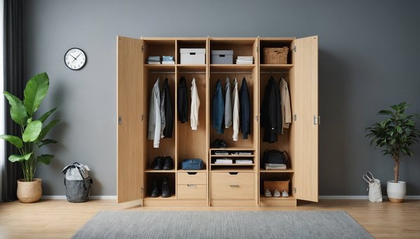 Casier vestiaire multicases à 2 cases avec penderie : pratique et fonctionnel